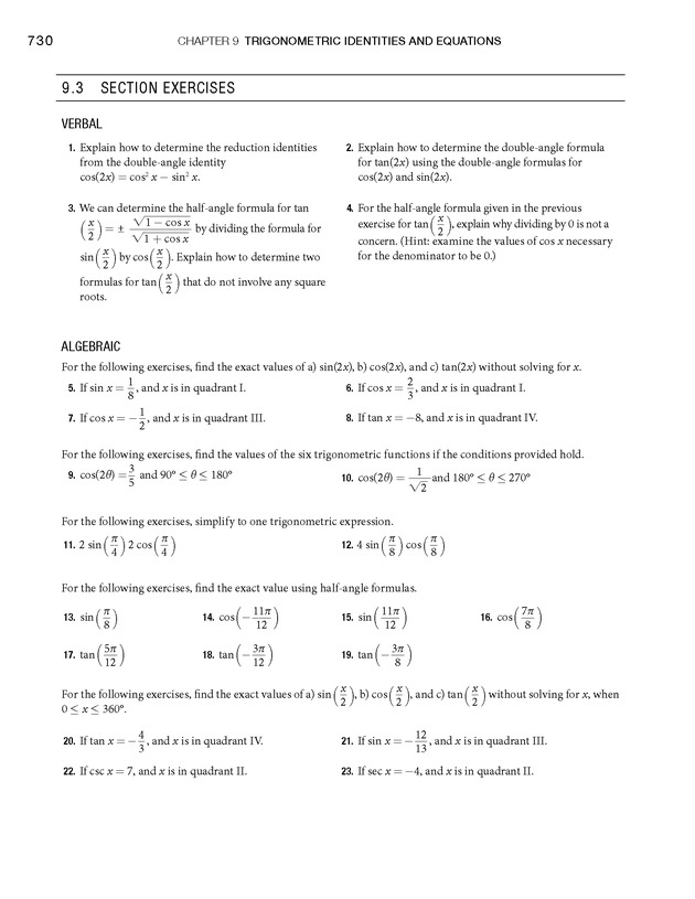 Algebra and Trigonometry - Front Matter 748